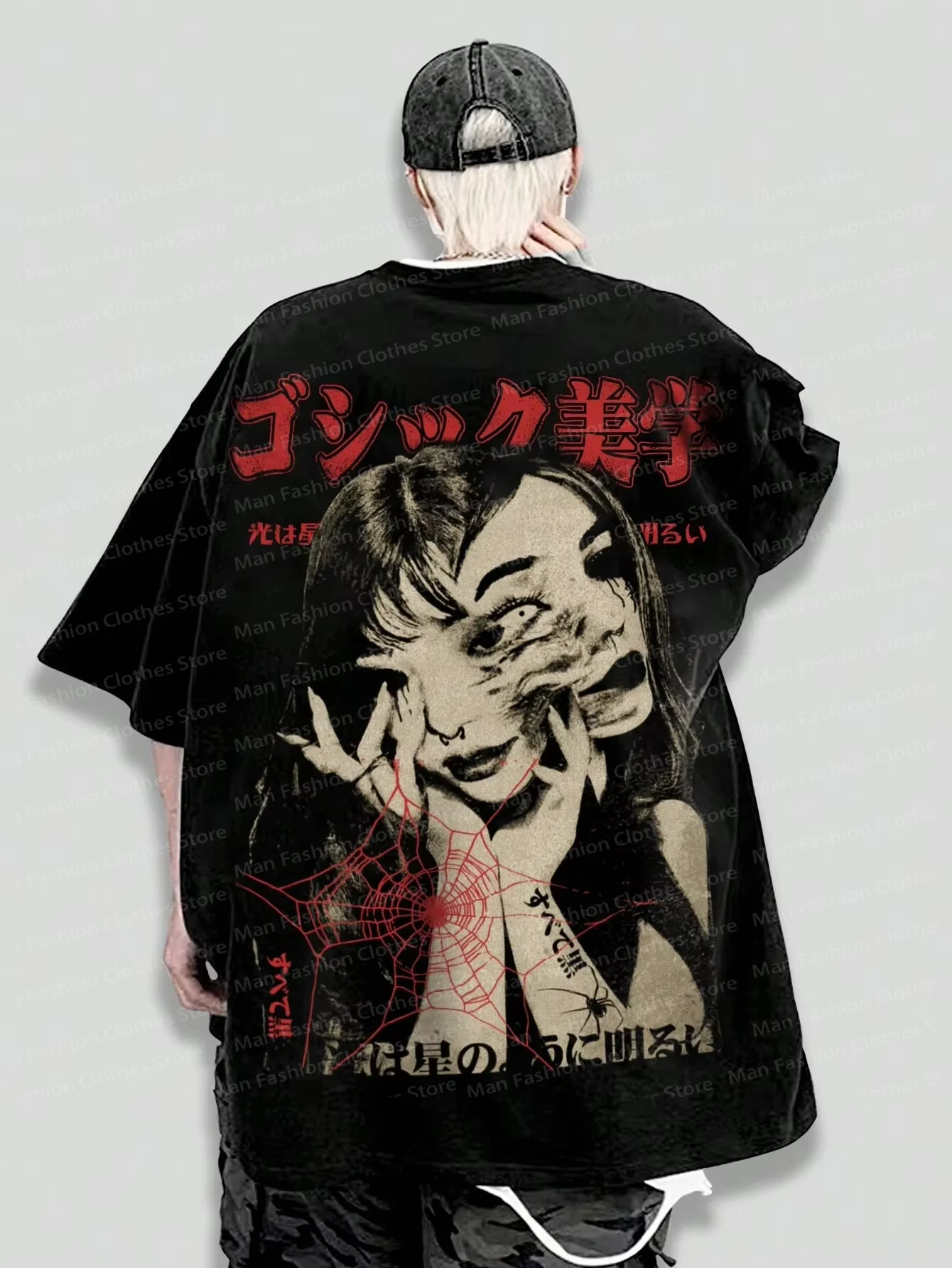 

Japan Anime Graphic Cotton T-shirt Unisex Men Women Luxury Fashion Brand Top Casual Short Sleeve Streetwear Tee All Size