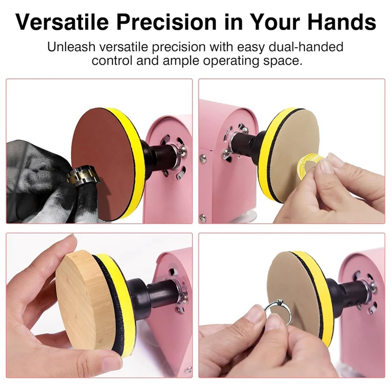 120 peças almofada de polimento de lixa de 3 espaços, acessório de moedor de bancada, grão 60-10000, kit de fixação de lixa para madeira, resina