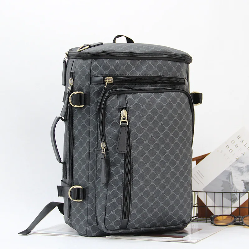 Fashion Plaid Backpack Men Large Capacity Travel Backpacks For Men Multifunction Handbags Mens 14 inch Laptop Bag Shoulder Bags