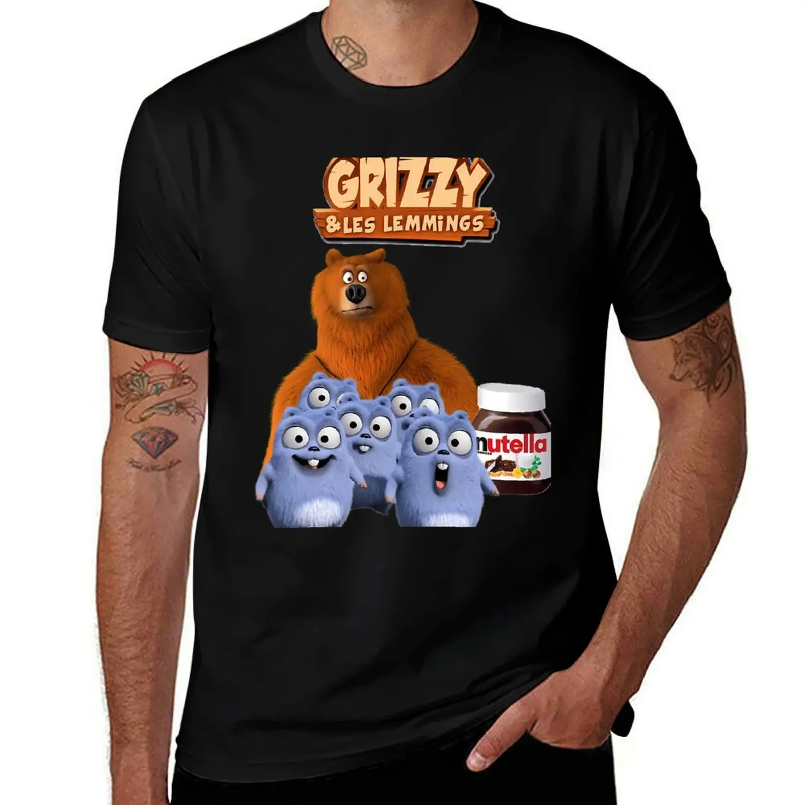 

Grizzy And Lemmings T-Shirt funny t shirts cotton cotton t shirts man 100% man t shirt graphic T-Shirt