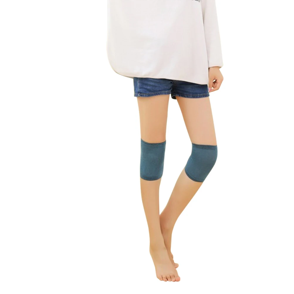 

Knee Warmer Lake Blue Elastic Support Sleeve for Running Hiking Sports Outdoor Activities Knee Brace Pain Relief