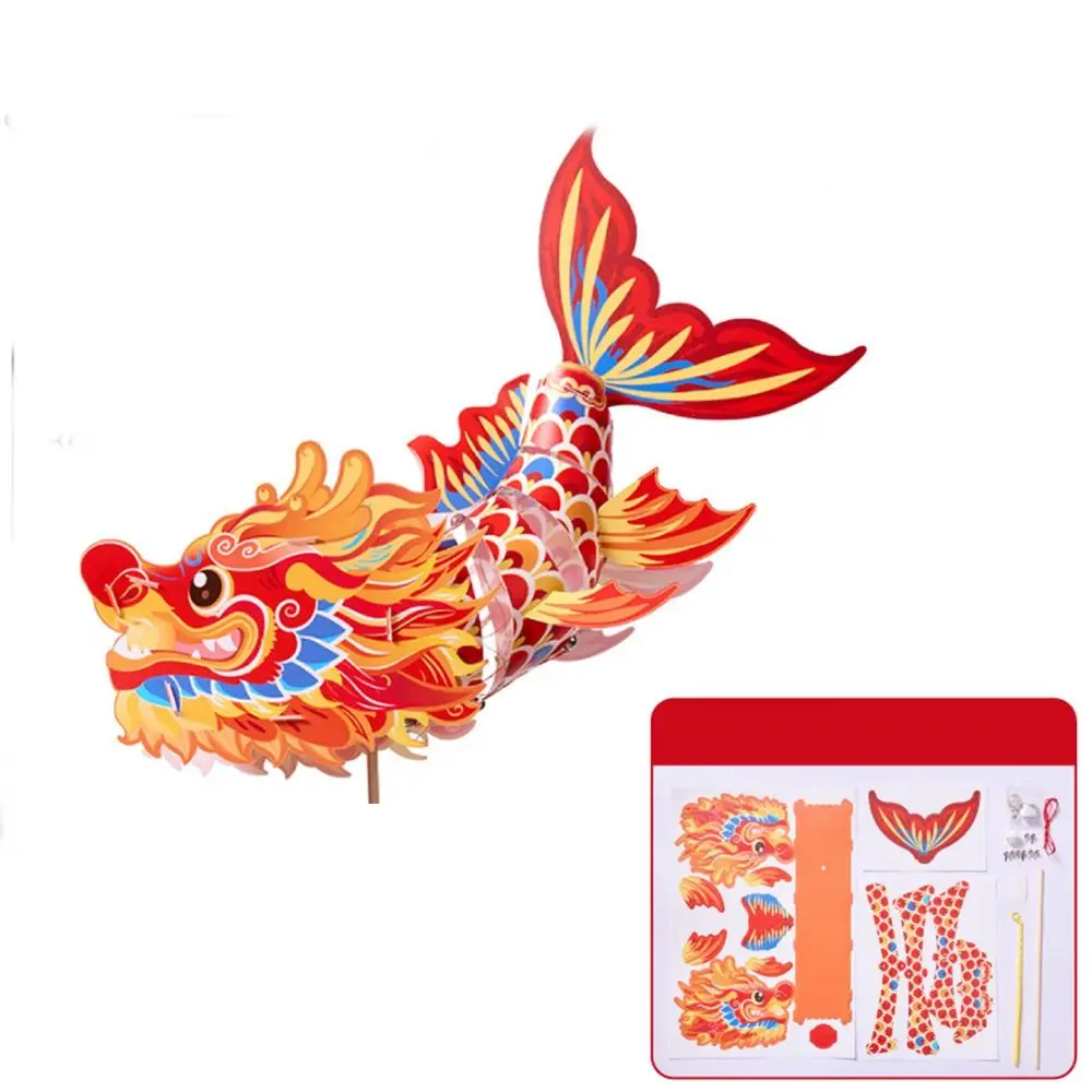 

Handmade Dragon Year Handheld Lantern Handheld Luminous New Year Lantern DIY Ao Fish Intangible Cultural Heritage