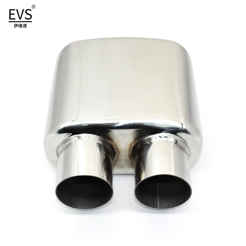 1 PCS Double Inner Car Exhaust Tips Universal Exhaust Pipe Stainless Steel Muffler Tips Exhaust System For BMW Old X5