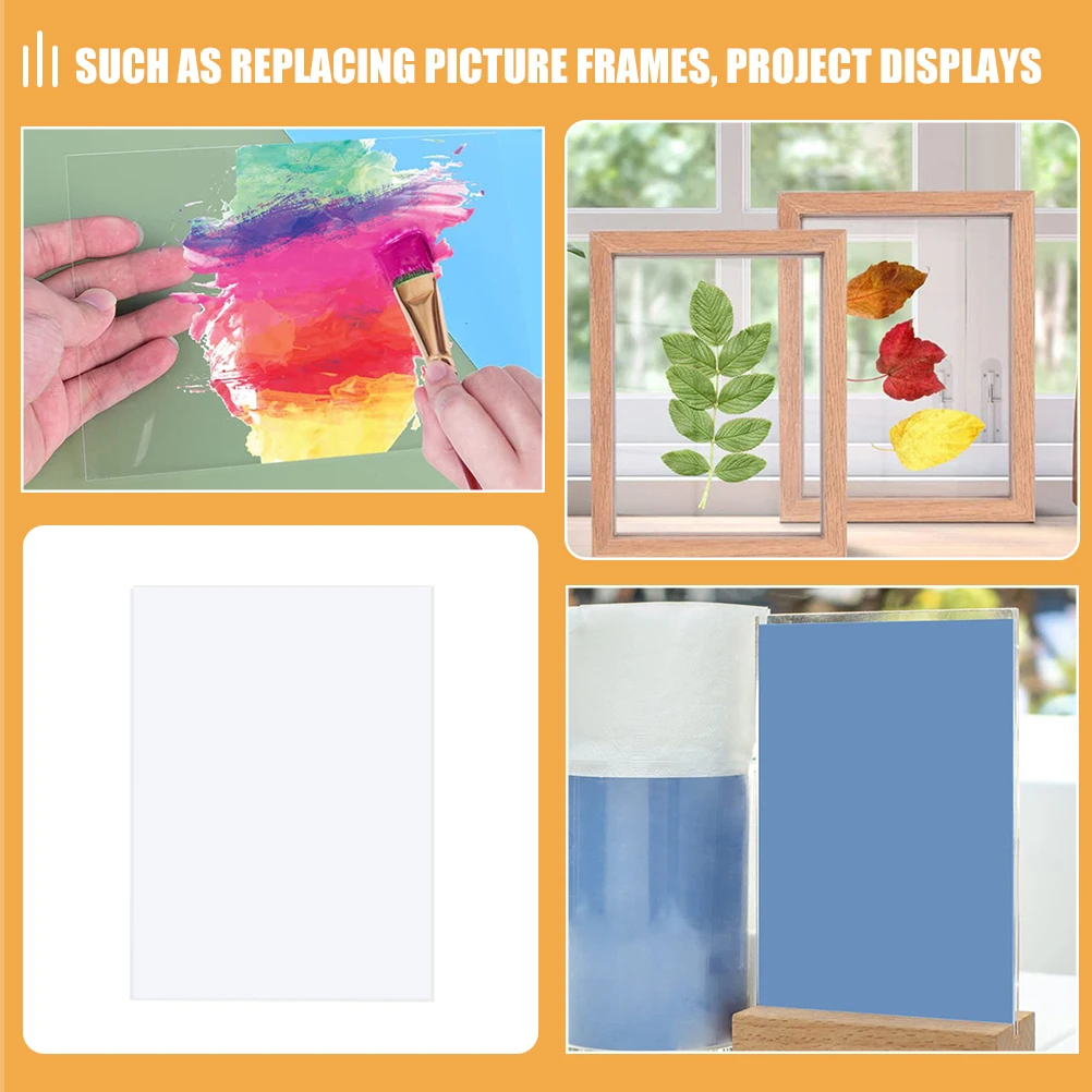 

10pcs 5x7 Acrylic Blank Boards Transparent Picture Frame Panels Wedding Table Numbers Decorative Message Boards for Crafts