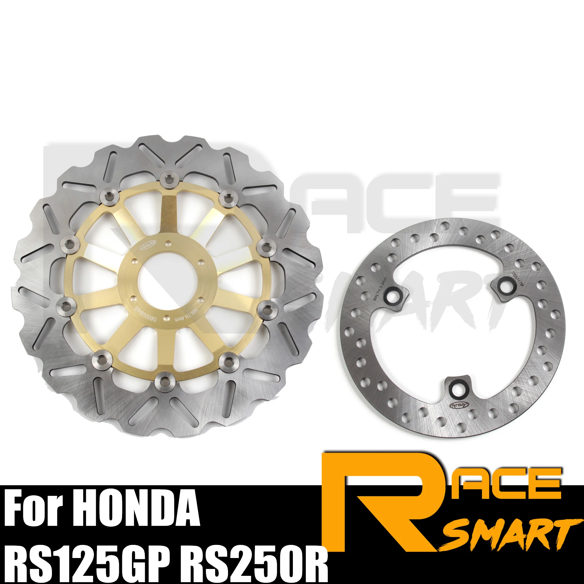 RS125GP 1998-2005 1 Set Motorcycle CNC Floating Front & Rear Brake Disk Disc Rotors For HONDA RS250R 1990-1992 1991 RD 250R 250