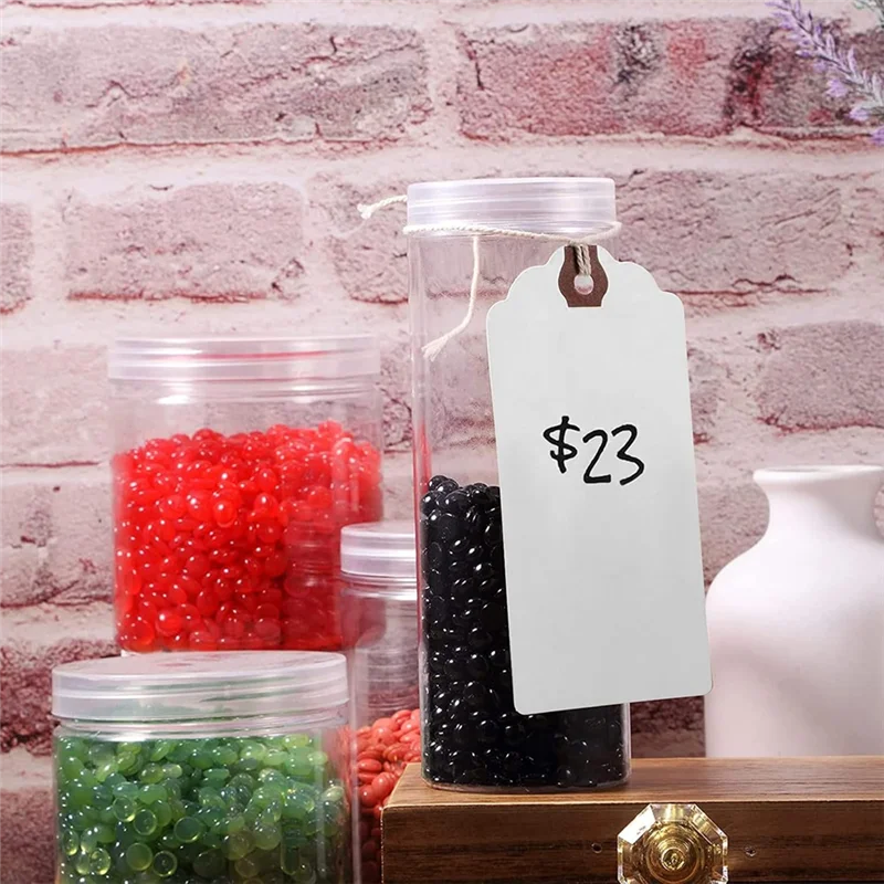 EDT-240Pcs 4 3/4X2 3/8In ملصقات مانيلا ملصقات الشحن ملصقات الورق المقوى مع ملصقات معلقة مع ثقوب معززة