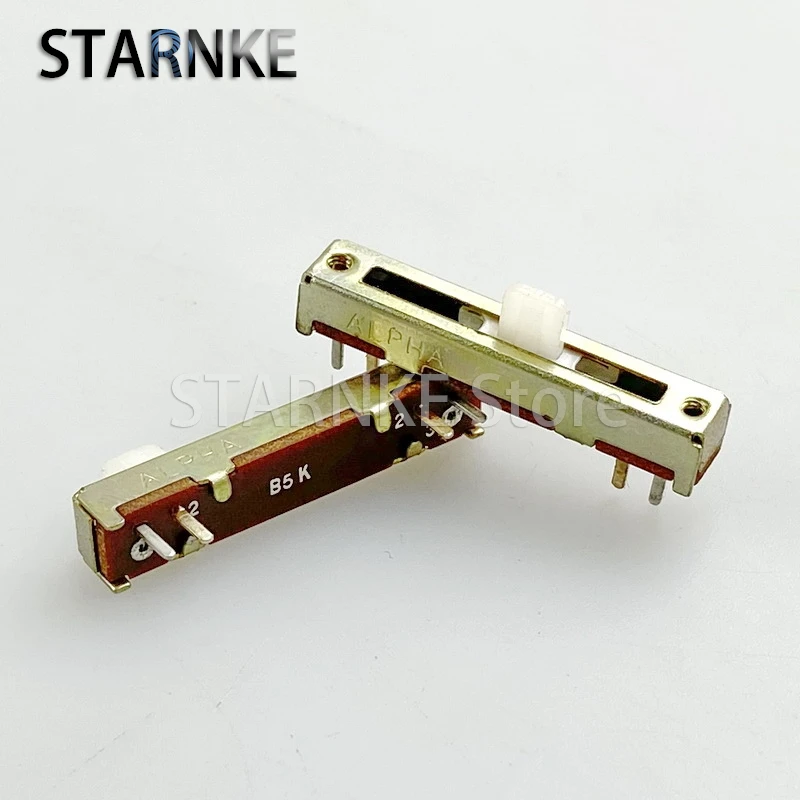 2PCS 35mm B5K 4-Pin single-joint straight-slide Potentiometer Mixer Sound And Light Adjustment Fader