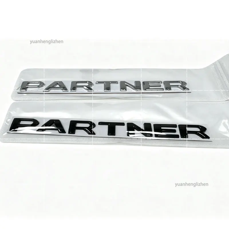 For Peugeot Partner Logo Camper Cargo Van MK3 Refit Lettering Metal Badge Stickers Car Rear Trunk Body Emblem Auto Accessories