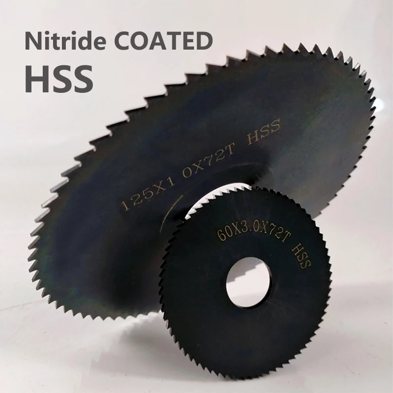 HSS Co 원형 톱날 TiN 또는 질화물 코팅 절삭 공구 CNC 슬롯 가공 직경 40 50 60 63 75 80 100 110mm