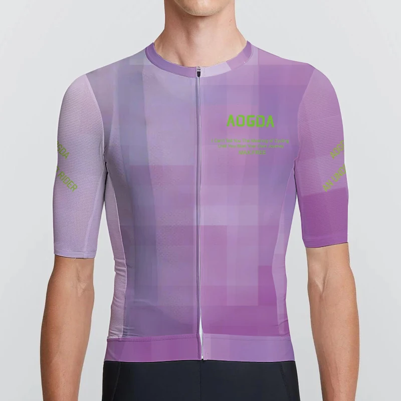 

AOGDA Pro Team Lightweight Cycling Jersey for Men,Breathable Road Bike Jersey,Comfortable Aero Fit Bicycle Clothing