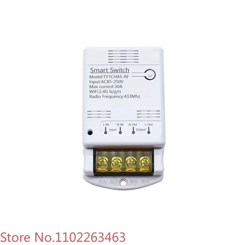 5Pcs Smart Wifi Voice Afstandsbediening Schakelaar Retrofit High-Power 30A Aan-uit Apparaat Rf 433M