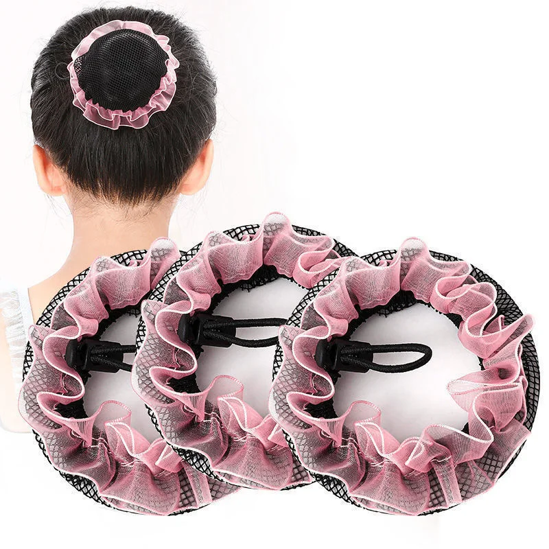 New Bun Snood Girl Hair Net Cover Ballet Hair Accessories Adjustable Crochet Hair Net Women Elastic Mesh Hairband Dance Headwear