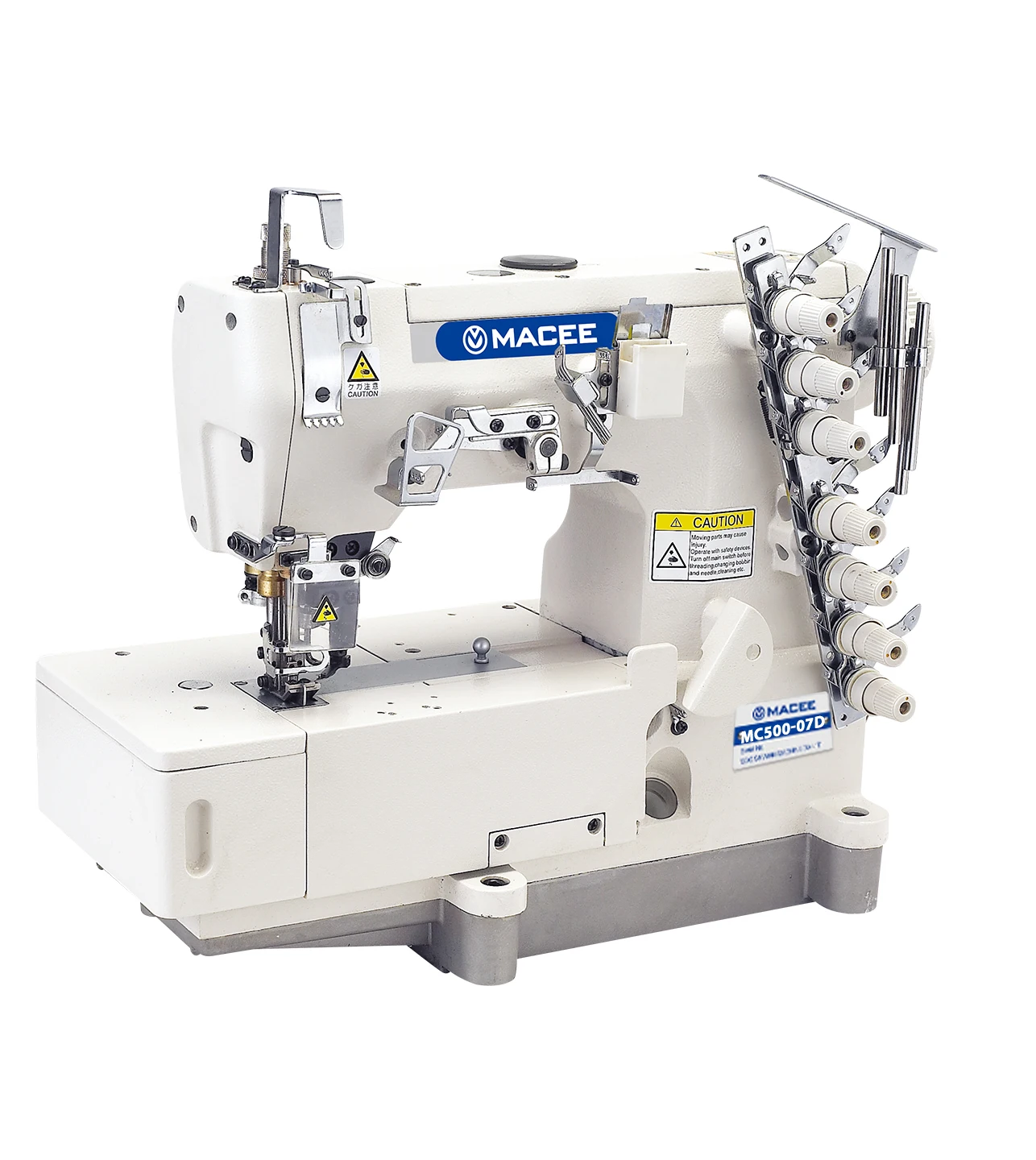 MC-500-07D Industrial High-speed 3 Needle 7 Thread Interlock Manual Sewing Machine With Motor New Home Use