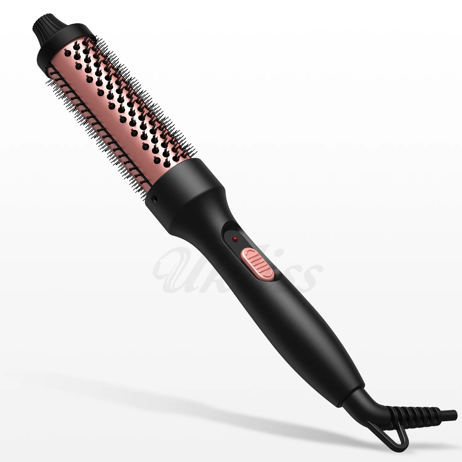 1.25 Inch Curling Iron Brush Ceramic Double PTC Heated Hair Curling Comb Tourmaline Dual Voltage Ionic Hair Curler Curling Iron