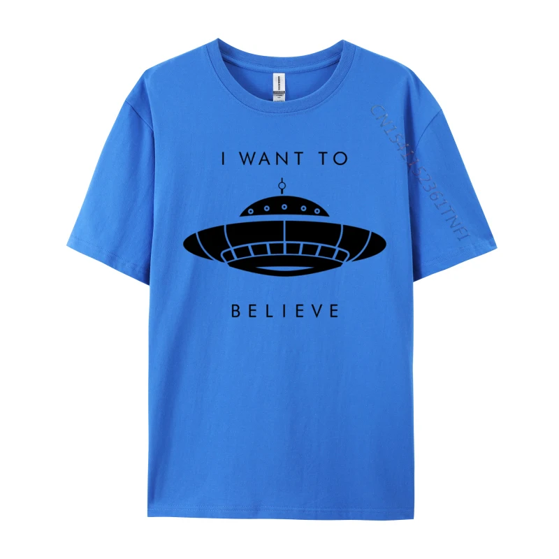 

I Want To Believe Extraterrestrial Ufo Believer Hip Hop Tops Shirts Newest Crew Neck Cotton Tops Tees Youth T Shirt