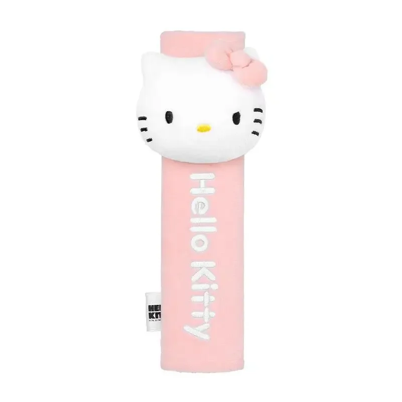 MINISO Anime Kawaii Sanrio Hello Kitty Cute Cartoon Girl Heart Plush Soft Car Ornaments Seat Belt Cover Washable 23X14.5Cm