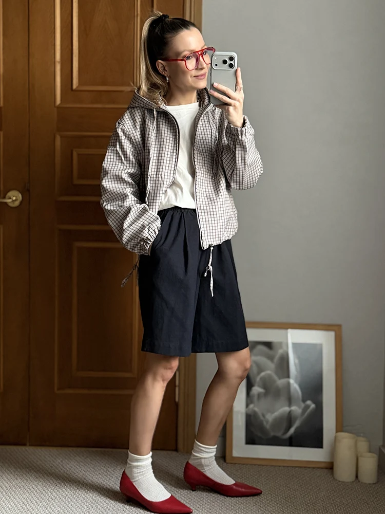 Summer White Bermuda Shorts For Women Loose A Line Lyocell Long Shorts Baggy Lady High Waist Women's Navy Wide Leg Shorts Cotton
