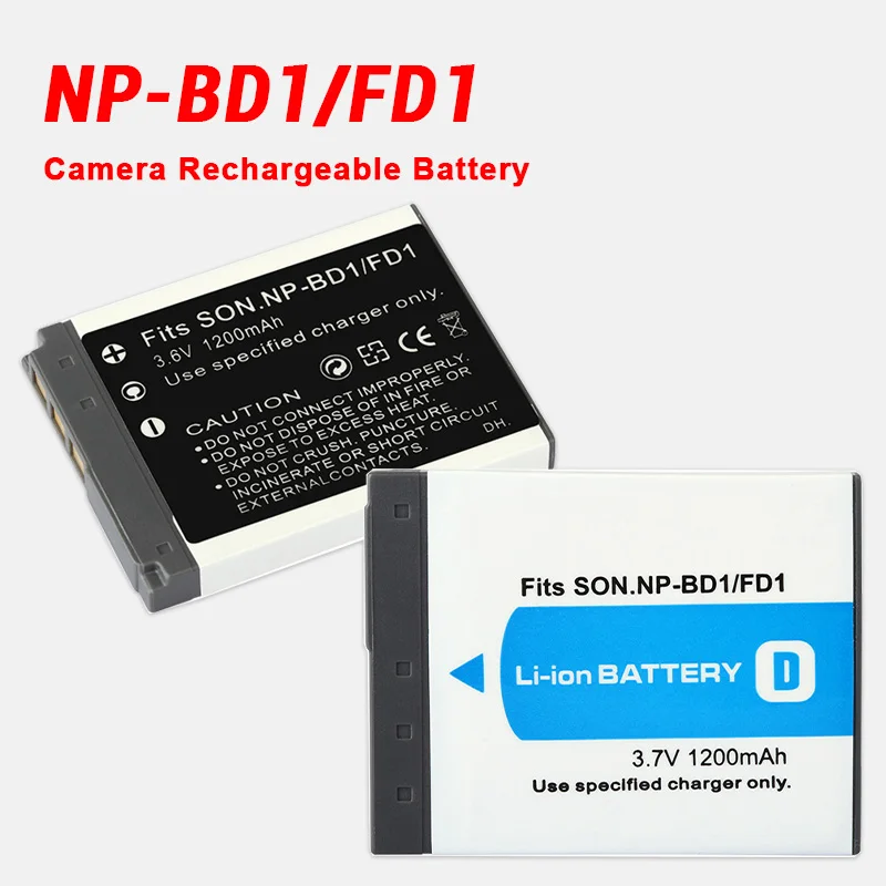 

NP-BD1 NP-FD1 Camera Battery 1200mAh for SONY Cyber-shot DSC T2 T70 T300 TX1 T900 T700 T500 T200 T900 T77 T75 NPBD1 Batteries