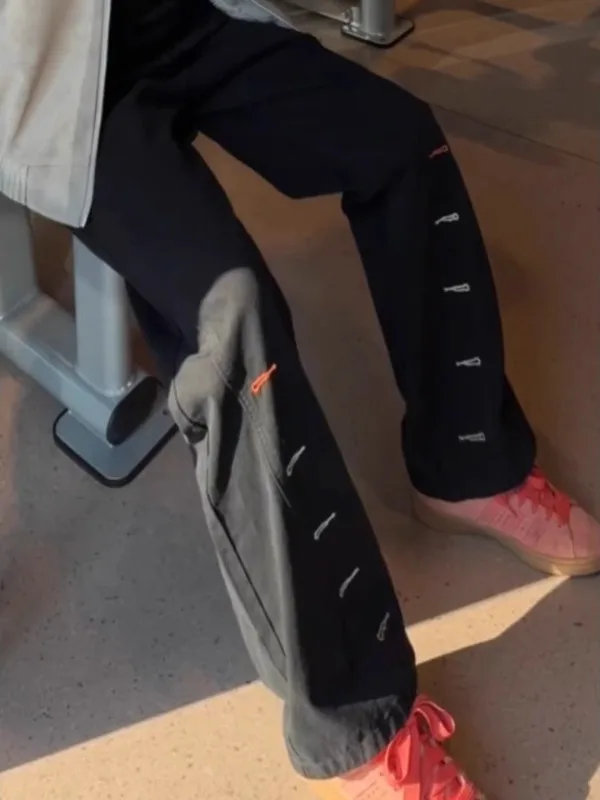 

Embroidered Bla Jeans Men's Spring Autumn High Street Slim Fit Micro Flared Pants American Retro Vibe Straight Leg...