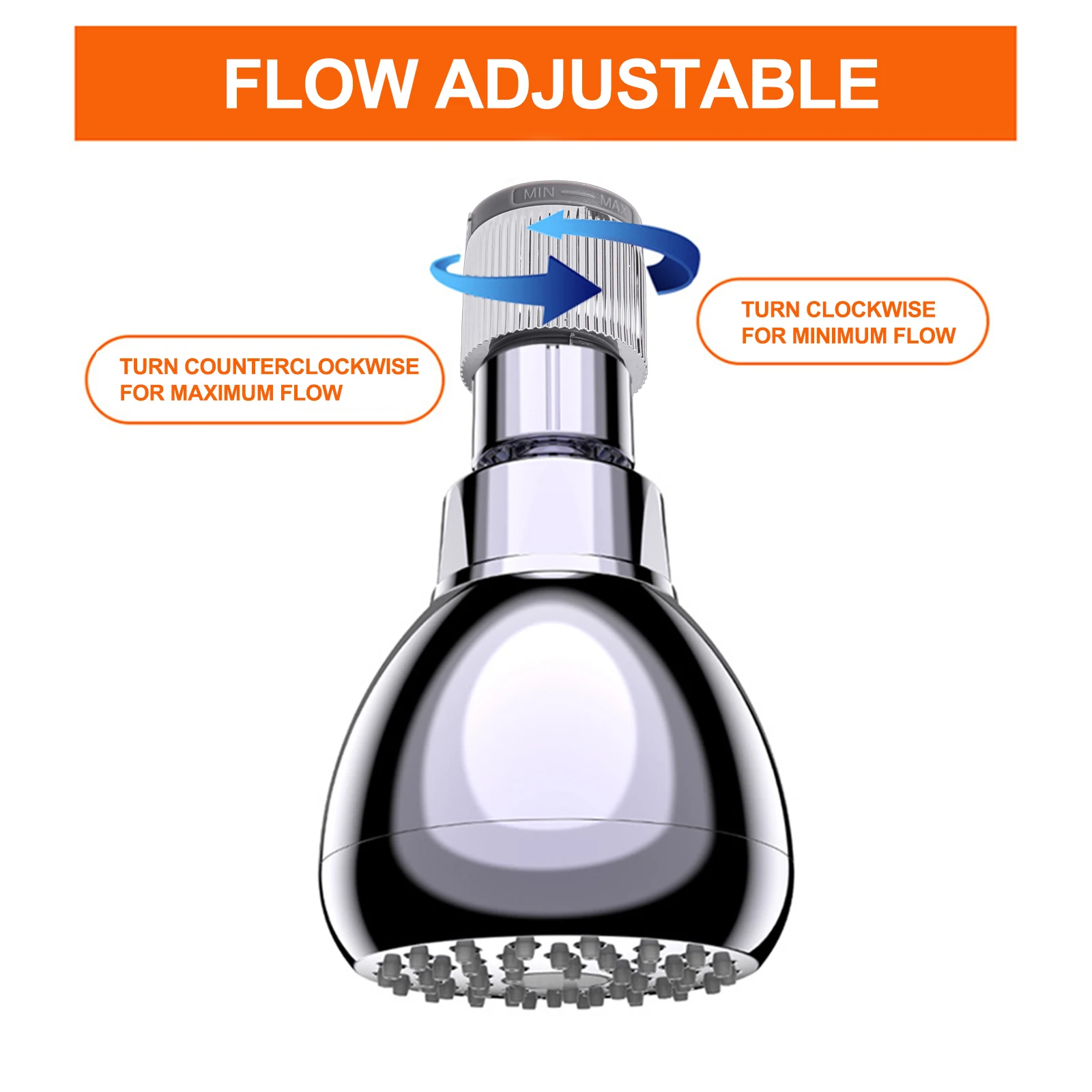 Water Flow Regulator Shower Bath Head Water Flow Control Valve Handheld Shower Flow Restrictor Water-saving Bathroom Accessories