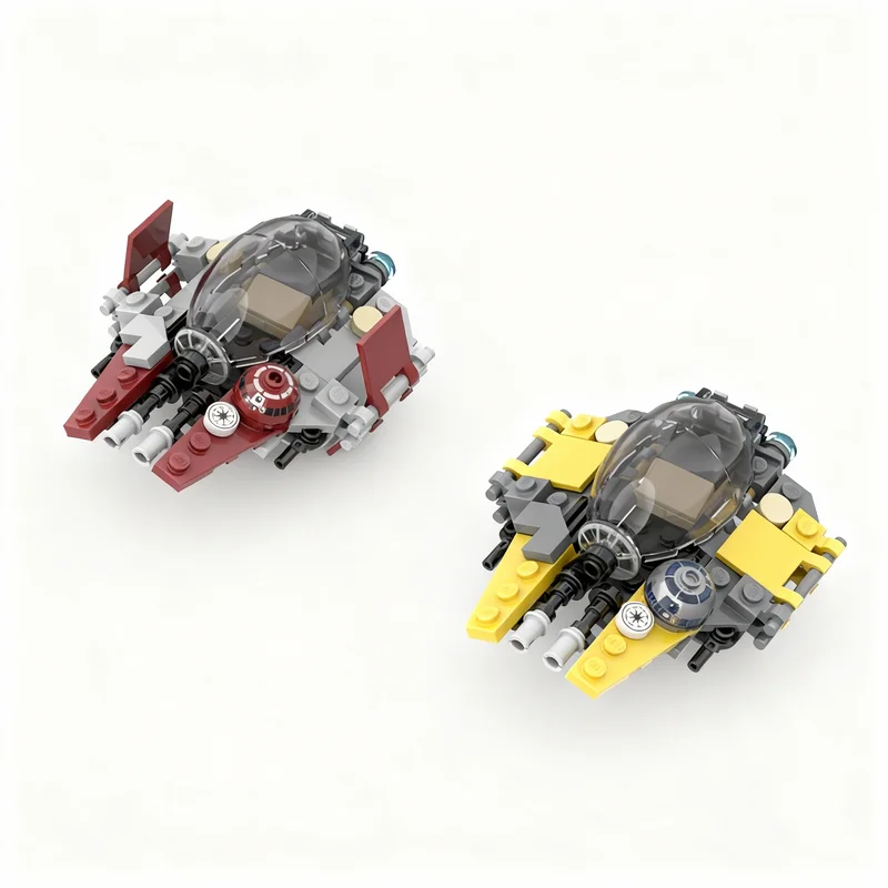 130pcs MOC Eta 2 Actis Interceptor Mini Model Building Blocks Toys Construction Christmas Gift Idea Brick Education Kids DIY