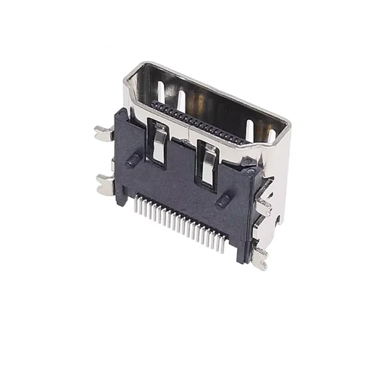 10pcs All-copper braided full-surface HDMI socket, HDMI female socket, high-definition interface, 19P full surface mount, 4-pin