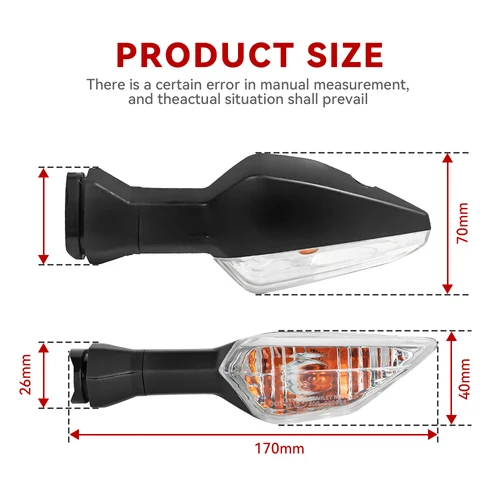 Imagen 2 del producto Para KAWASAKI NINJA ZX6R 400 250 125 Z650 Z400 Z250 Z125 Z900 VERSYS X 300 intermitentes accesorios de motocicleta