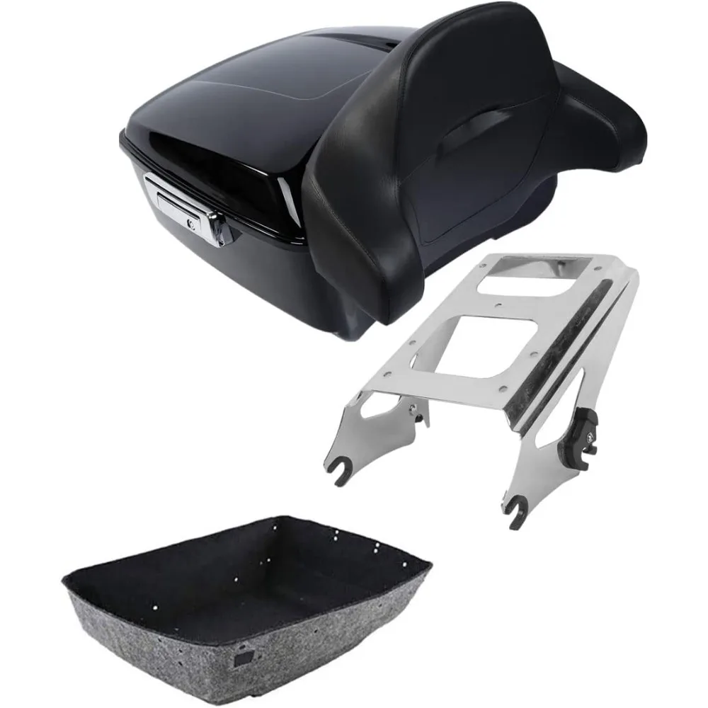 

Багажник мотоцикла, обернутая спинка, съемная двухместная монтажная стойка, подходит для Harley 2009-2013 Touring Road King