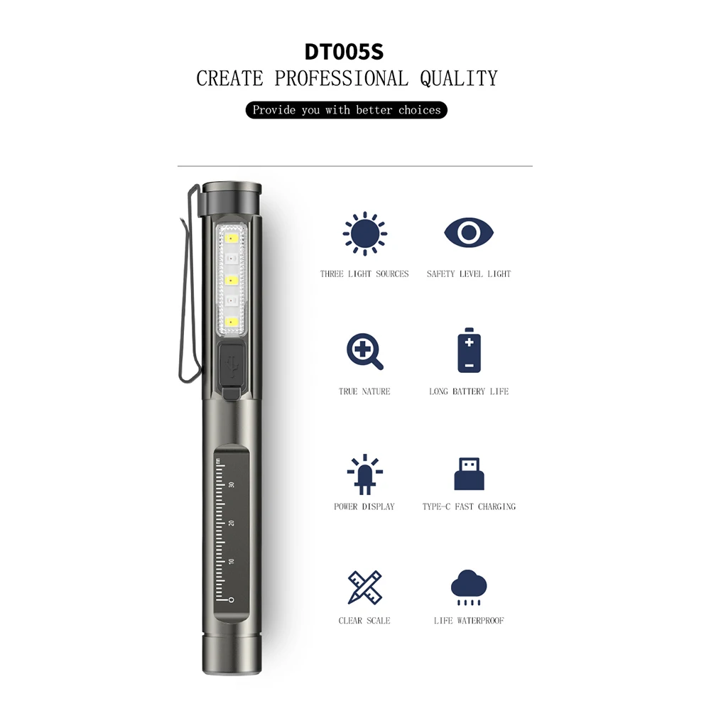 First Aid Pen Light Professional Medical Pen Light Rechargeable Handy Torch for Doctor Nurse Diagnosis Nursing LED Flashlight