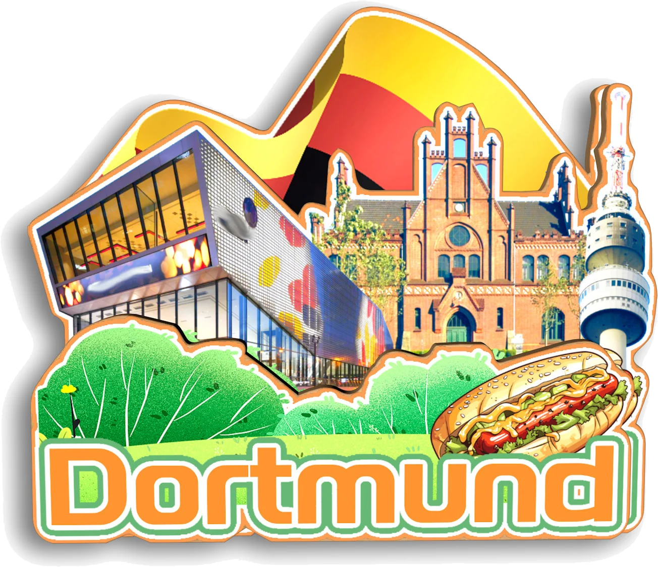 شتوتغارت بريمن إيسن هانوفر هايدلبرغ دورتموند لايبزيغ نورمبرغ دريسدن ألمانيا مغناطيس الثلاجة هدية تذكارية للسفر #3