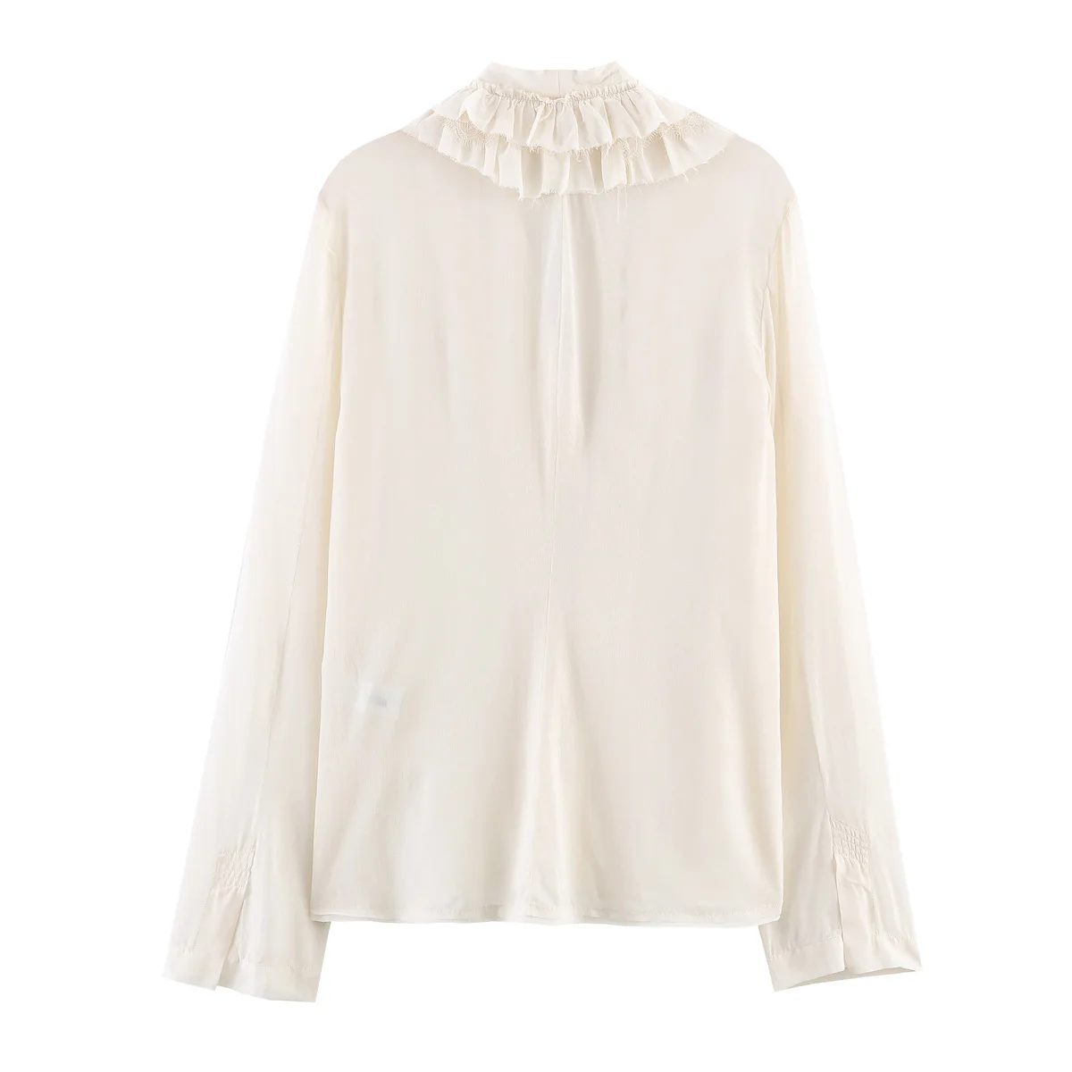Women's Fashionable Casual Layered Decorative Draped Shirt   81QI