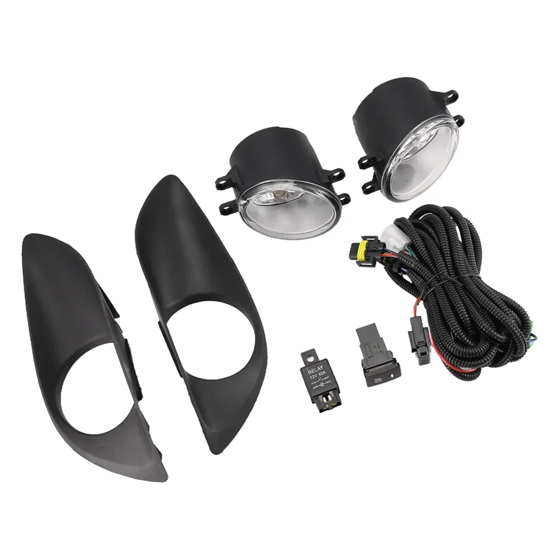 

A48P-1 Set Front Bumper Fog Light Assembly Harness For Toyota Yaris HTCHBCK Vitz 2007-2011 Daytime Running Lights