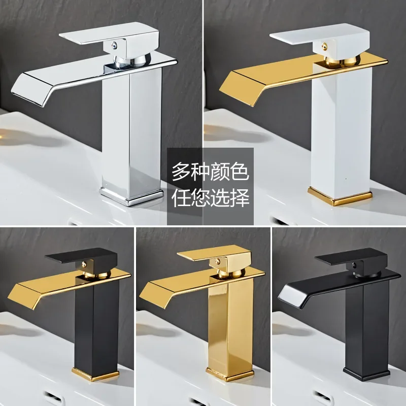 

Washbasin wash basin black basin faucet hot and cold bathroom cabinet toilet single hole