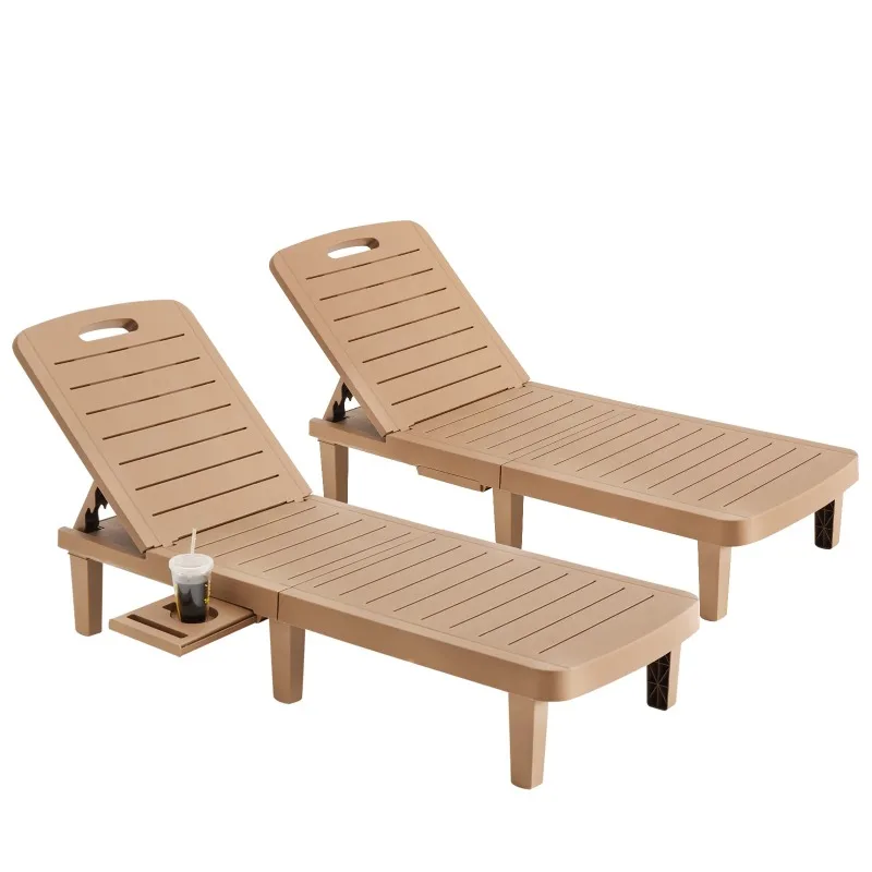 

ELPOSUN Oversized Outdoor Chairse Lounge Chair, 5-Level Adjustment Backrest, Extra Widen Chaise with Cup Holder