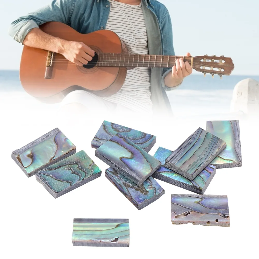 

​10Pcs Abalone Shell Abalone Shell Inlay​ ​Colorful ​Guitar Fretboard Decoratio ​Fretboard Inlays​ ​Sheet Form