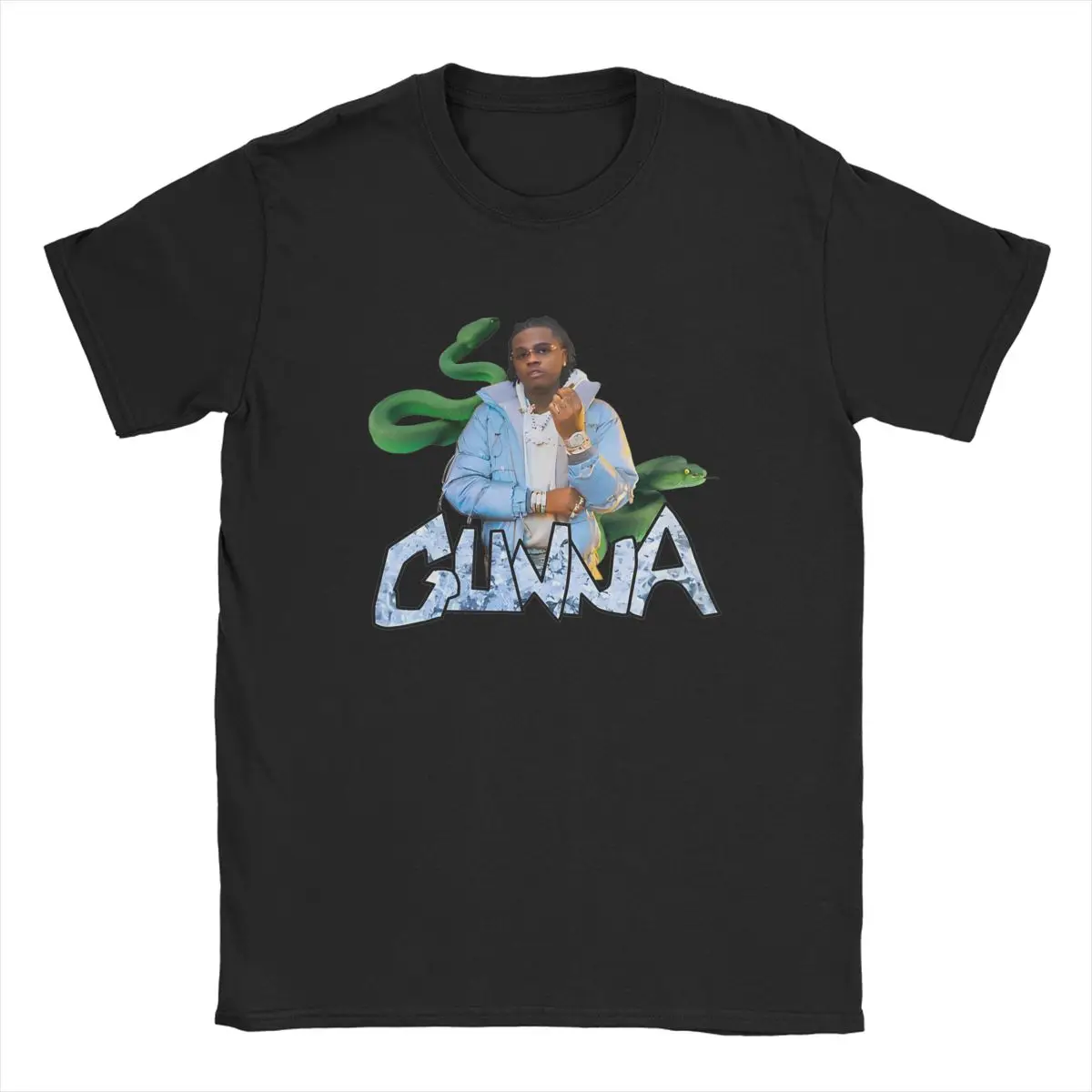 Gunna Drip Harder Vintage Hip-Hop Men's T Shirts Novelty Tees Short Sleeve Crew Neck T-Shirt Cotton Birthday Present Tops