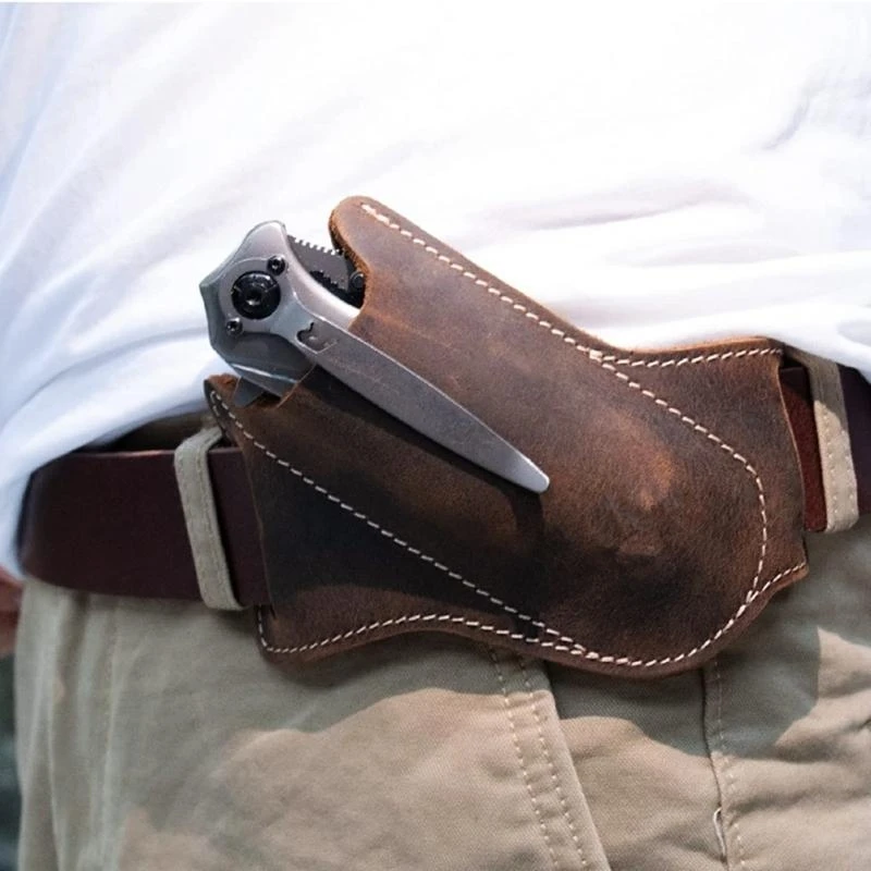 PU جلد قاطع القطع غمد الحزام الأداة بوش أدوات التخزين في الهواء الطلق في الهواء الطلق Multool Holder Bett Bag Bag Men Gift Y5GA