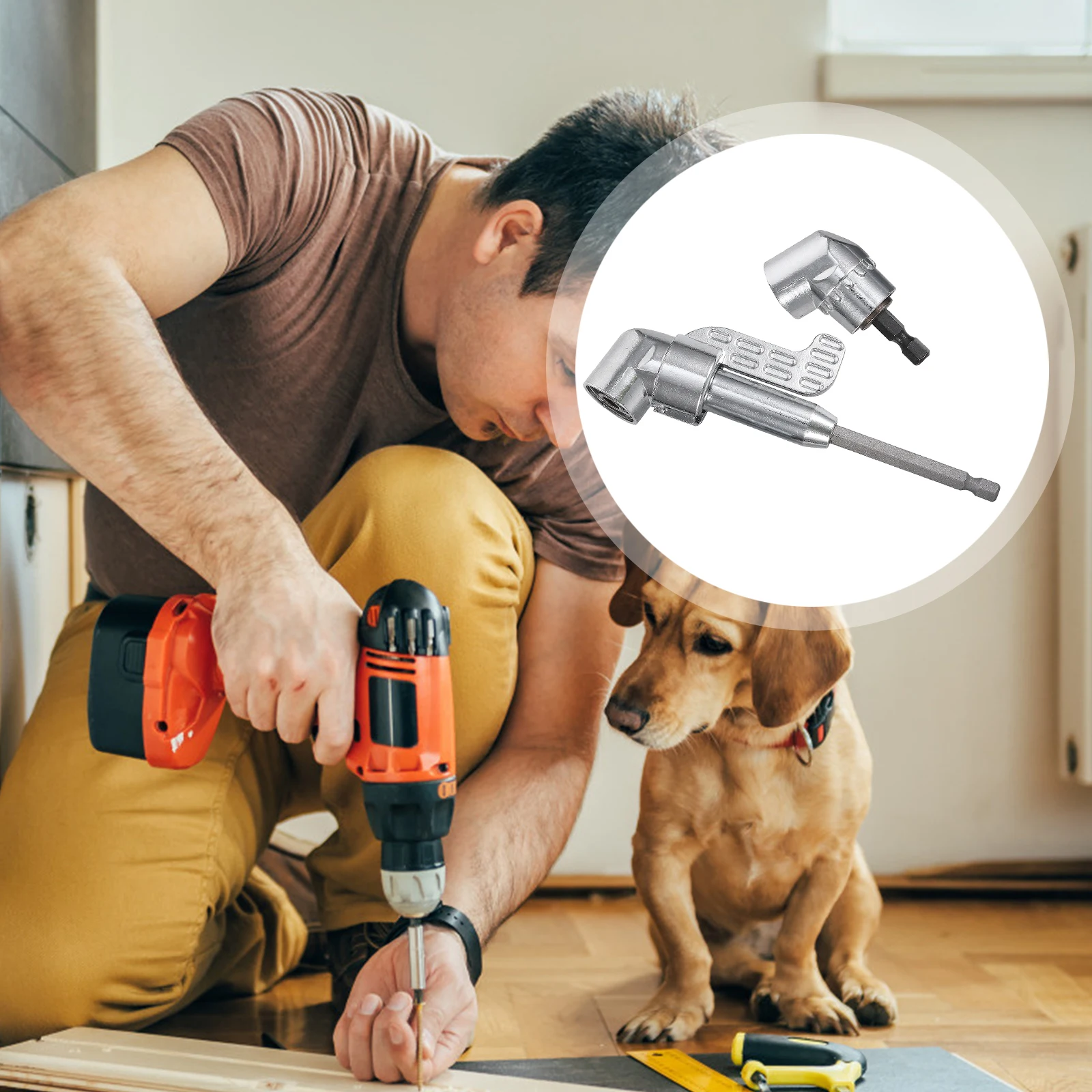

2pcs Corner Connector For Electric Drill 105 Degree Adjustable Angled Screwdriver Extension Bendable Socket Wrench Adapter
