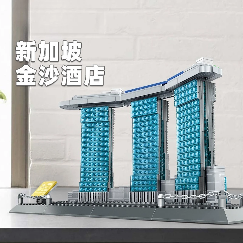 

Small Particle Building Blocks Educational Toy Singapore Marina Bay Sands Hotel Gift for Kids