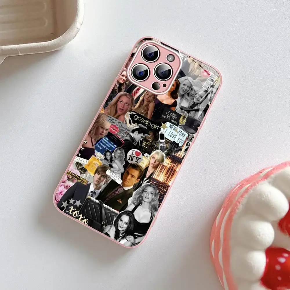 G-Gossips Girl Phone Case For iPhone 14 13 12 Mini 11 Pro XS Max X XR 14 Plus Tempered Glass Cover