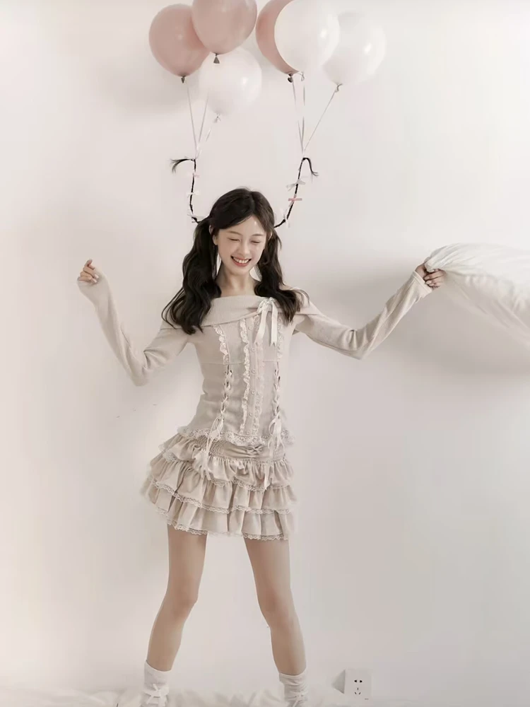 

Костюм для фотосессии в корейском стиле на тему десертов для женщин, создающий художественную атмосферу для дня рождения в фотостудии