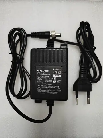 PS43US Output 15V 600mA 2m Length Power Supply Charger For Shure Wireless Microphone Adapter EU Plug AC 100-240V