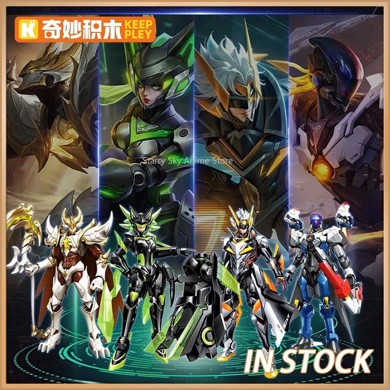 In Stock Keeppley Honor of Kings Bai Qi Sun Ce Lady Sun Doomsday Mecha Hou Yi Assembly Model Toys Arena of Valor