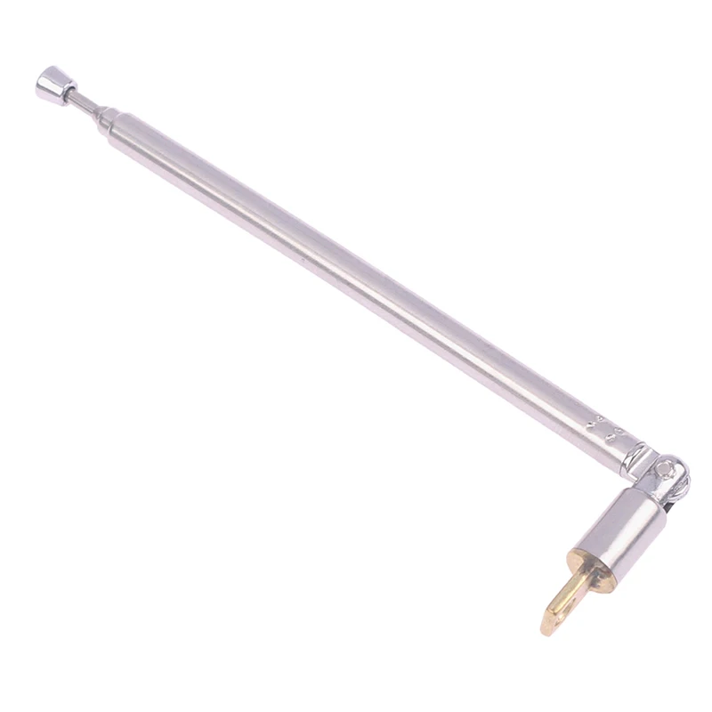 

Hot Sale 1Pc 4 Section Telescopic Stainless Steel AM FM Radio Antenna Universal Head Speaker Radio Pull Rod