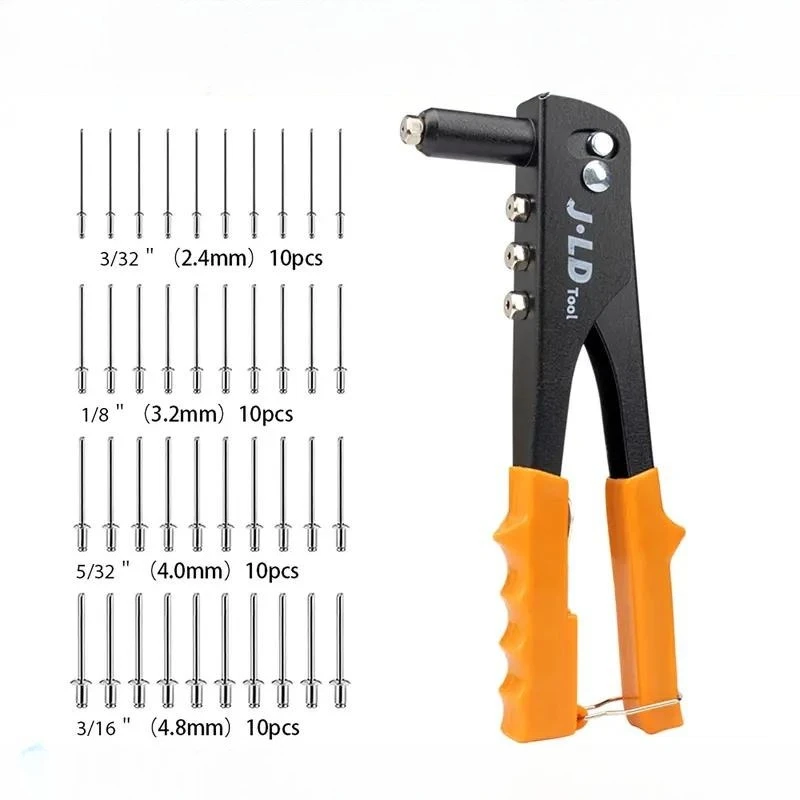 Tang Rivet 9.5inch Tembakan Paku Rivet Hand Riveter Stang 2.4mm 3.2mm 4.0mm 4.8mm Tang Riveting Stainless Steel Hand Tool
