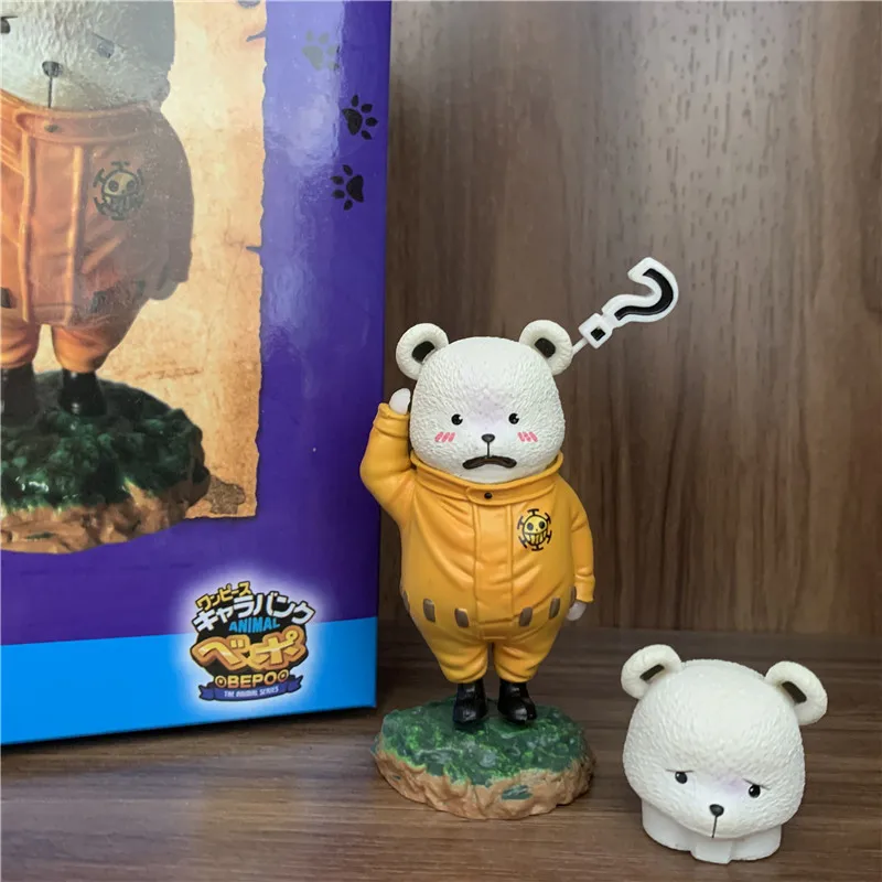 Lover Anime One Piece Figure Bepo Cute Bear Trafalgar Law Head