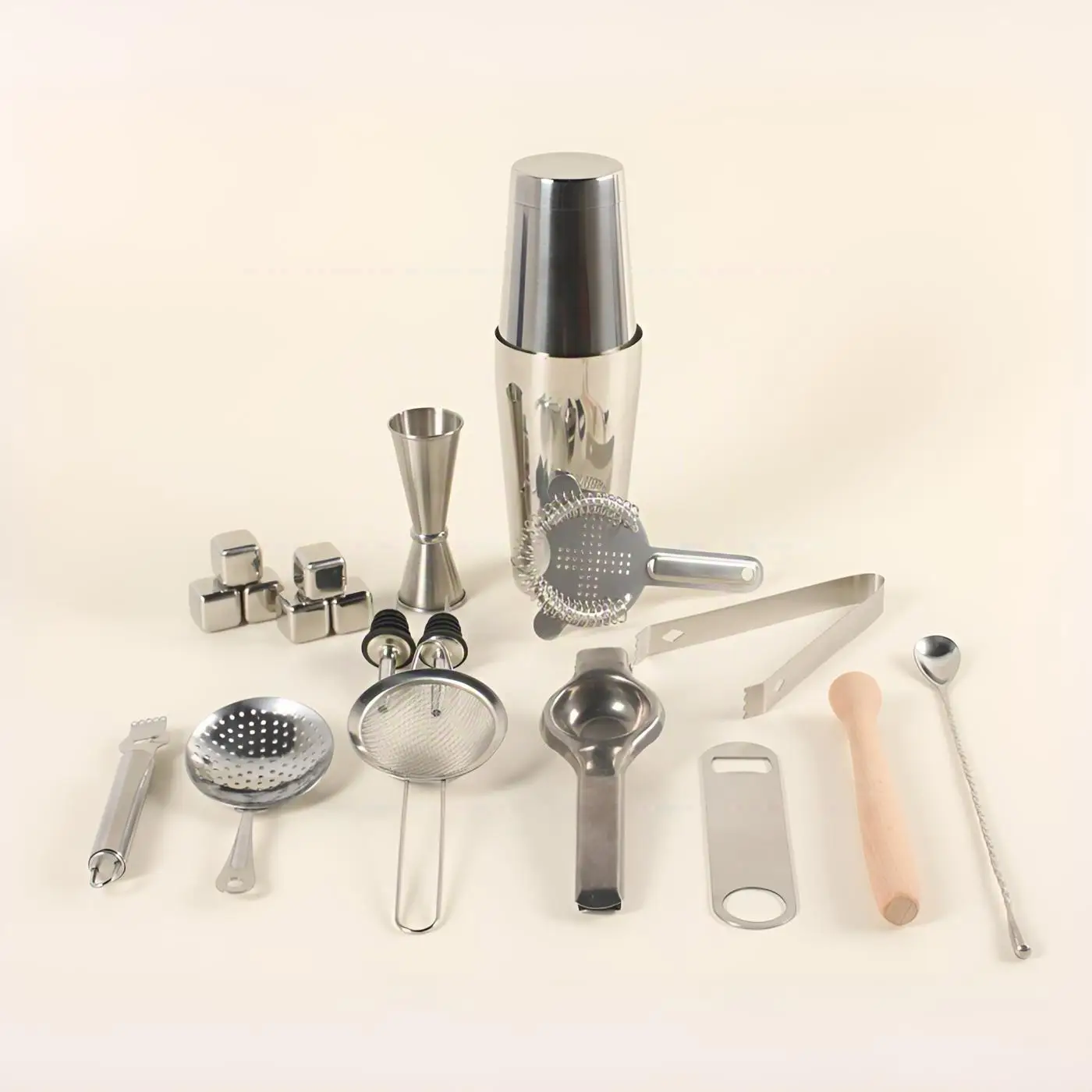 Mobile Bartending Tools 23-piece Professional Bartending Accessories Travel Bartending Set