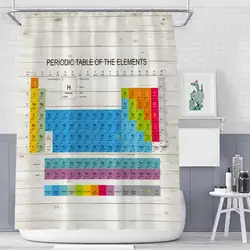 Periodic Table of Elements Shower Curtain Bathroom Washroom Drape