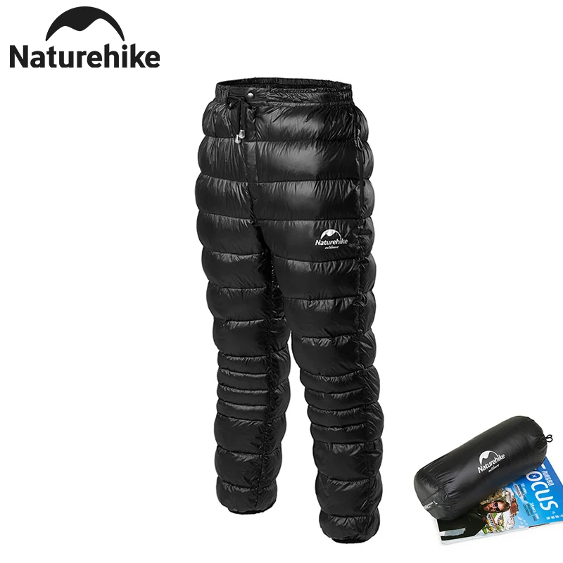 

Naturehike Winter Goose Down Pants DW90 Hiking Women Men's Pants Skiing Outdoor Camping Trekking Thicken Black Pants Waterproof