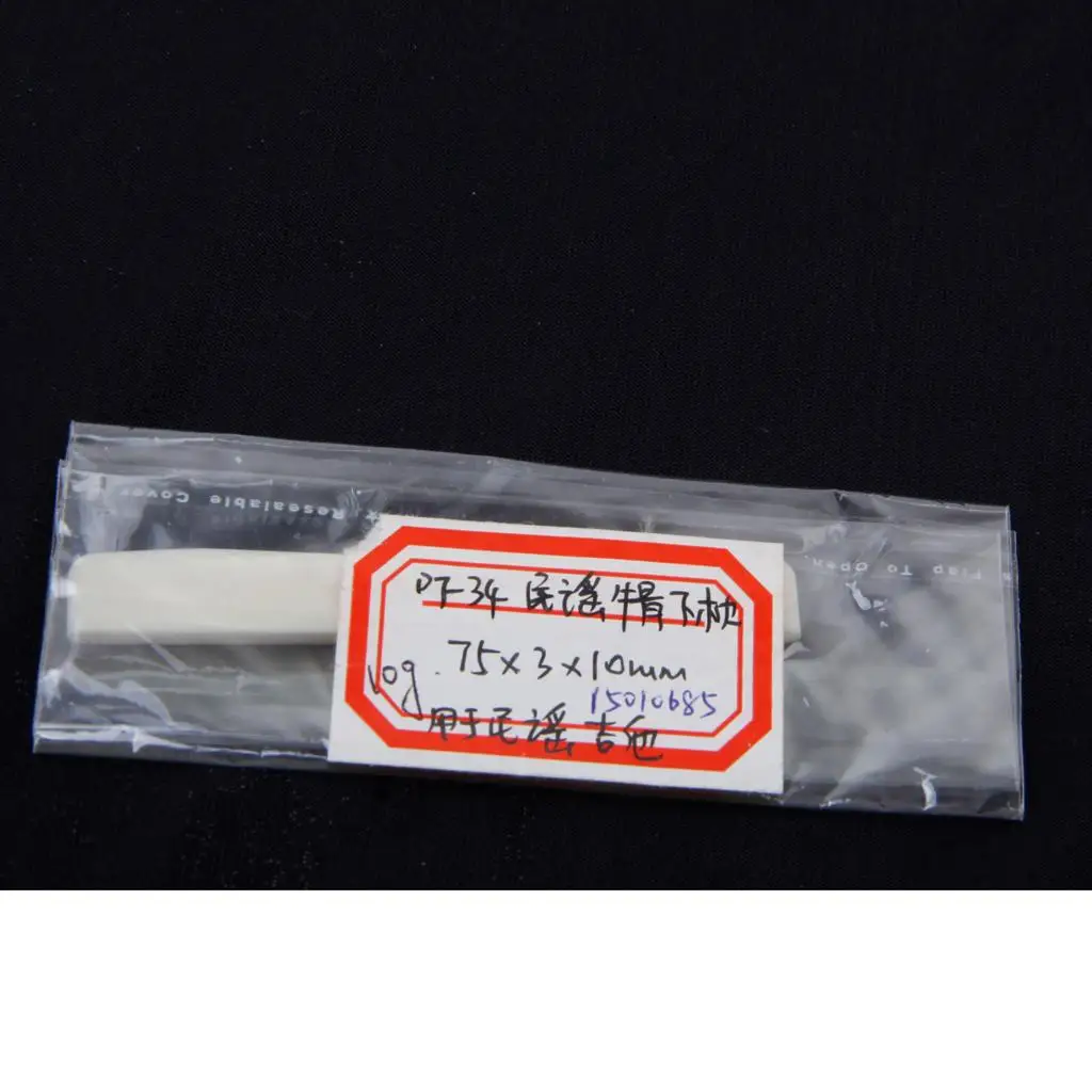 Replacement Bone Bridge Saddle for Acoustic Guitar Durable Buffalo Bone Nut Upgrade for Clear Sound